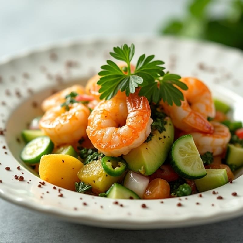 Citrus-Marinated Shrimp and Fresh Avocado Ceviche