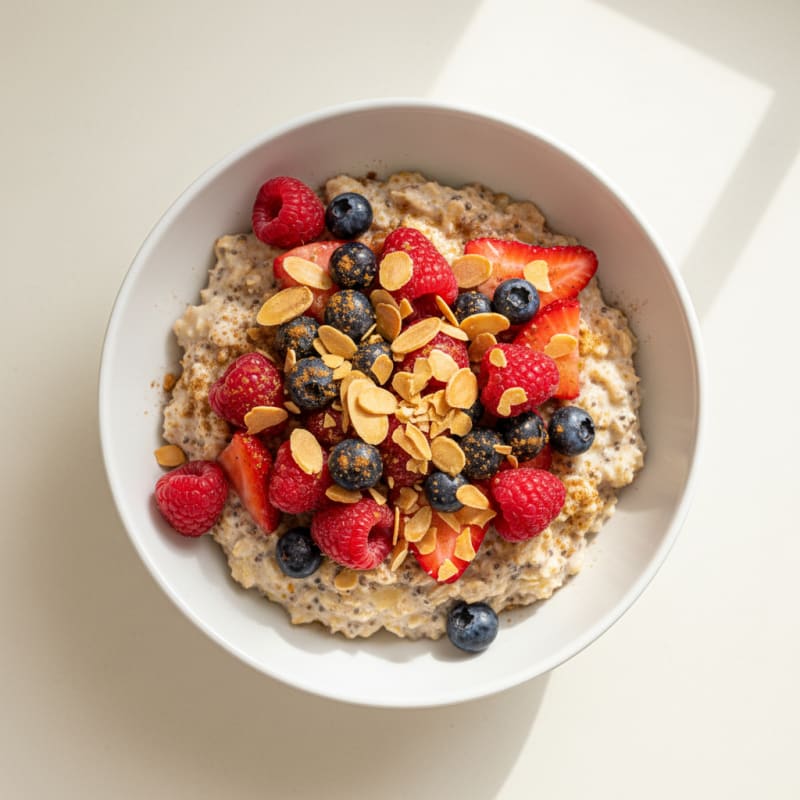 Berry Almond Overnight Oats