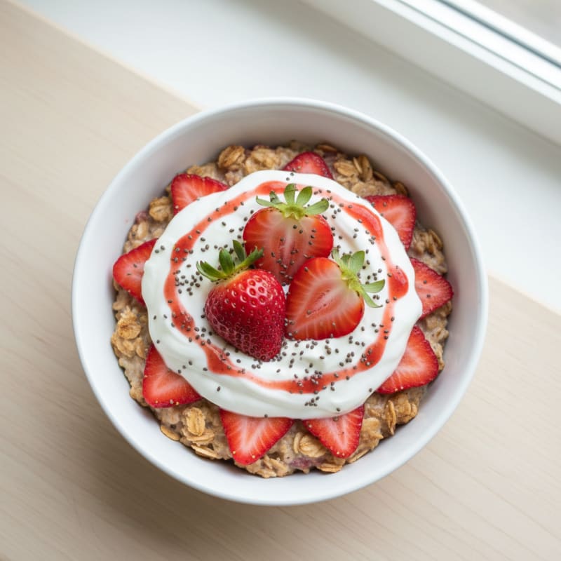 Strawberry Shortcake Overnight Oats