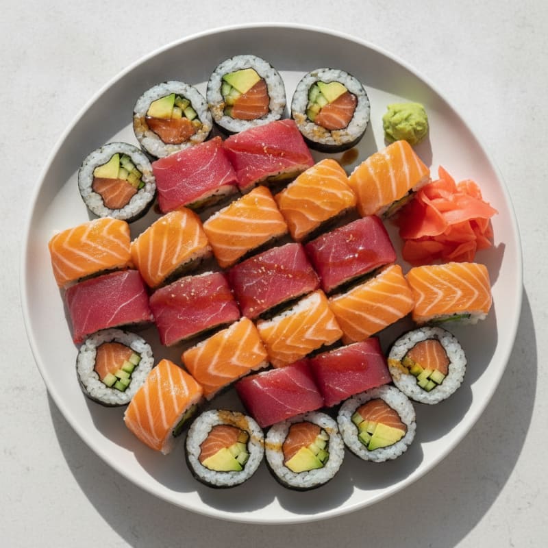 Assorted Fresh Fish Sushi Rolls