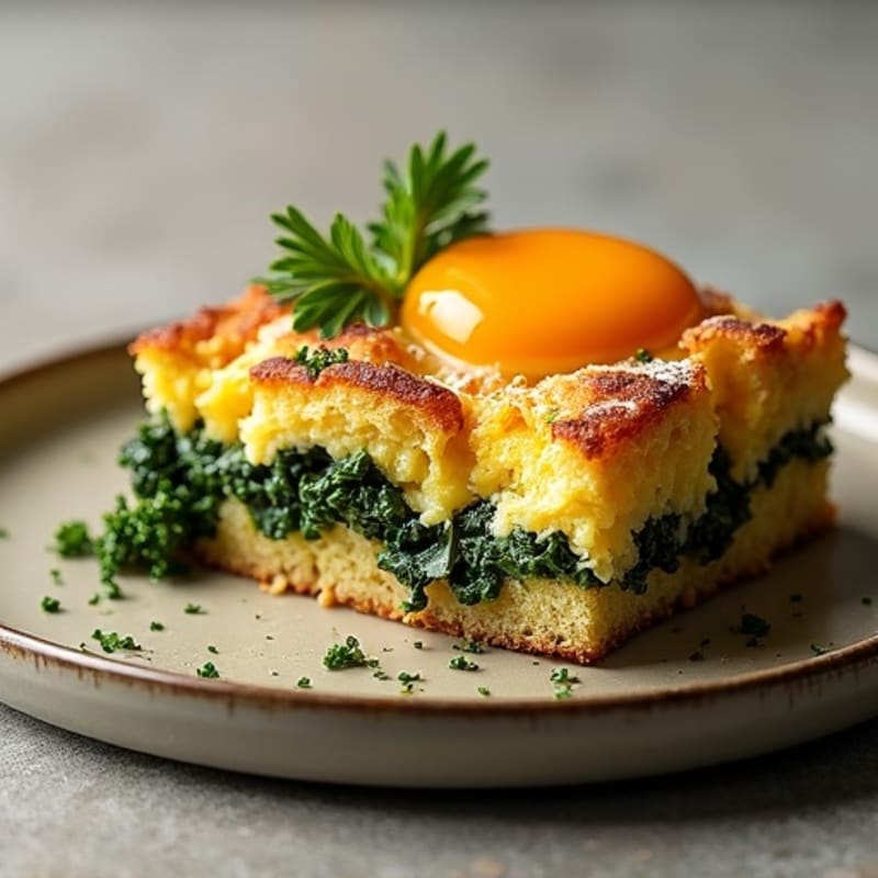 Baked Sausage and Kale Breakfast Strata