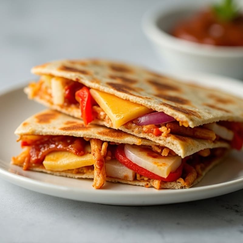 Smoky BBQ Chicken and Veggie Quesadilla