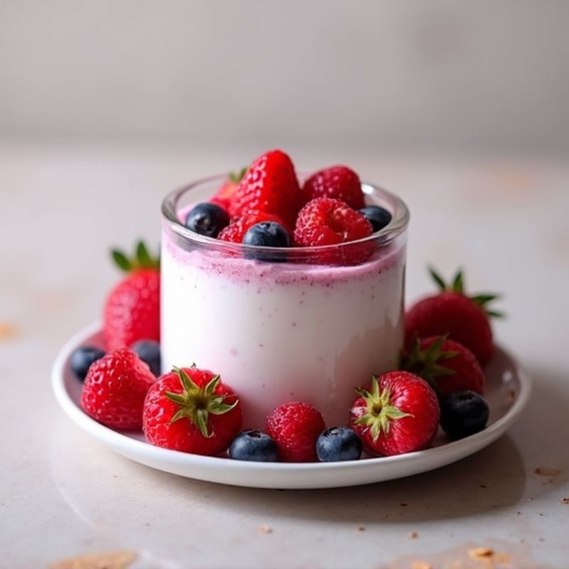Silky Greek Yogurt Protein Mousse with Fresh Berries