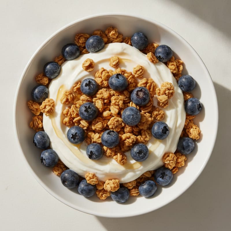 Silky Vanilla Greek Yogurt Parfait with Protein Granola