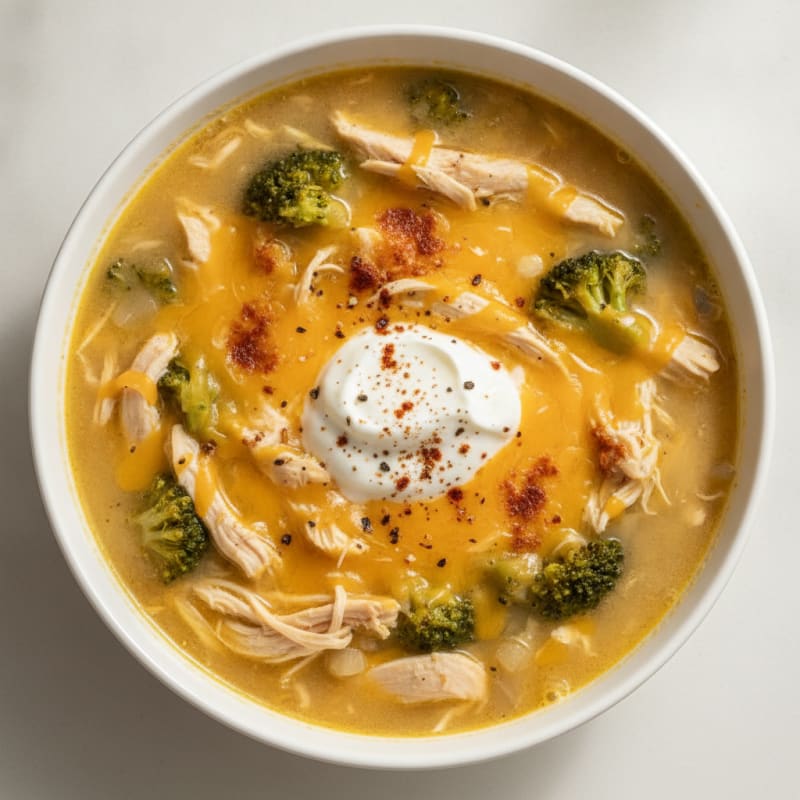 High-Protein Broccoli Cheddar Soup