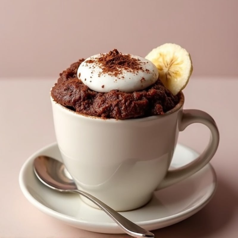 Healthy Fluffy Chocolate Protein Mug Cake