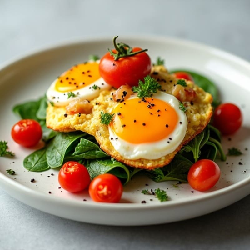 Fluffy Egg and Roasted Vegetable Scramble