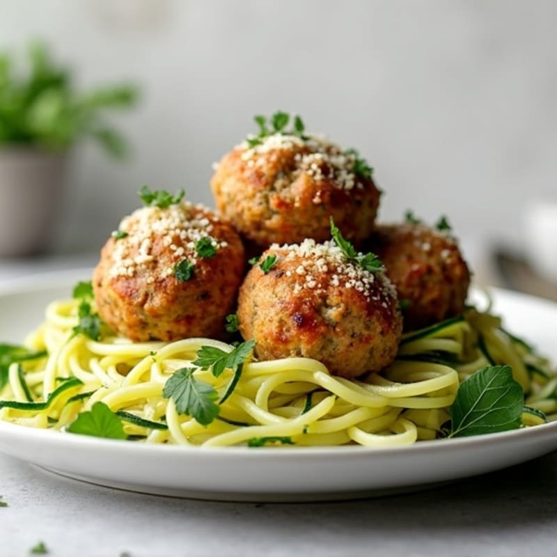 Lean Turkey Zucchini Noodle Meatballs