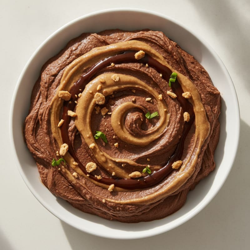 Silky Chocolate Protein Mousse with Sunflower Seed Butter