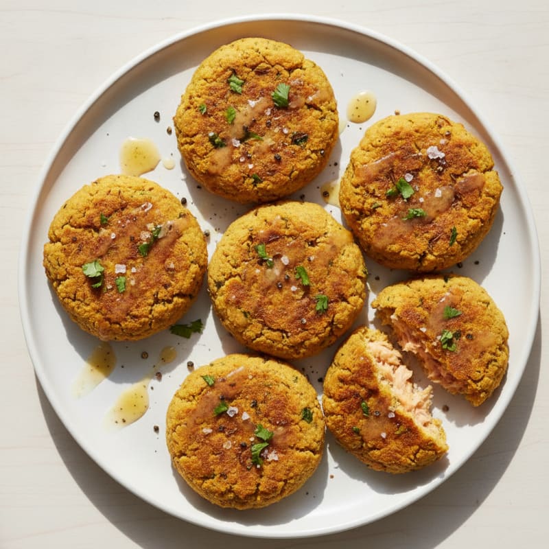 Indian-Spiced Salmon Cookies