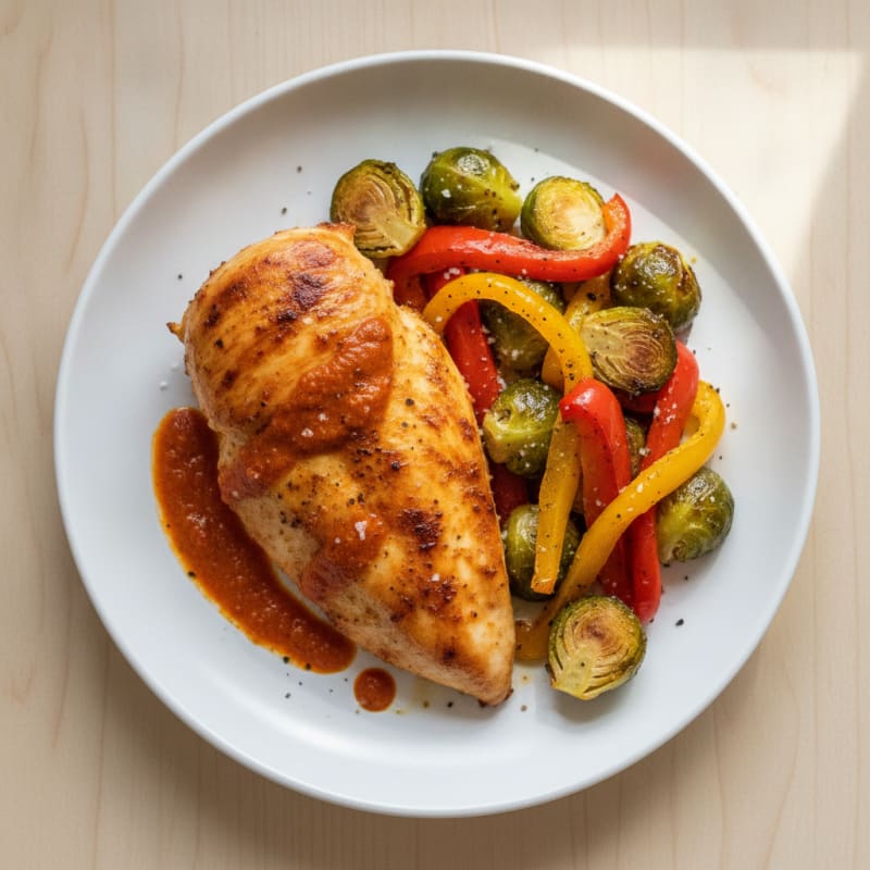 Spicy Harissa Chicken with Roasted Vegetables