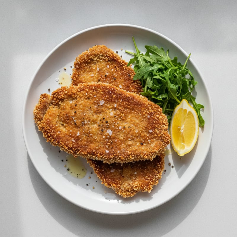 Pan-Fried Beef Milanesa with Lemon