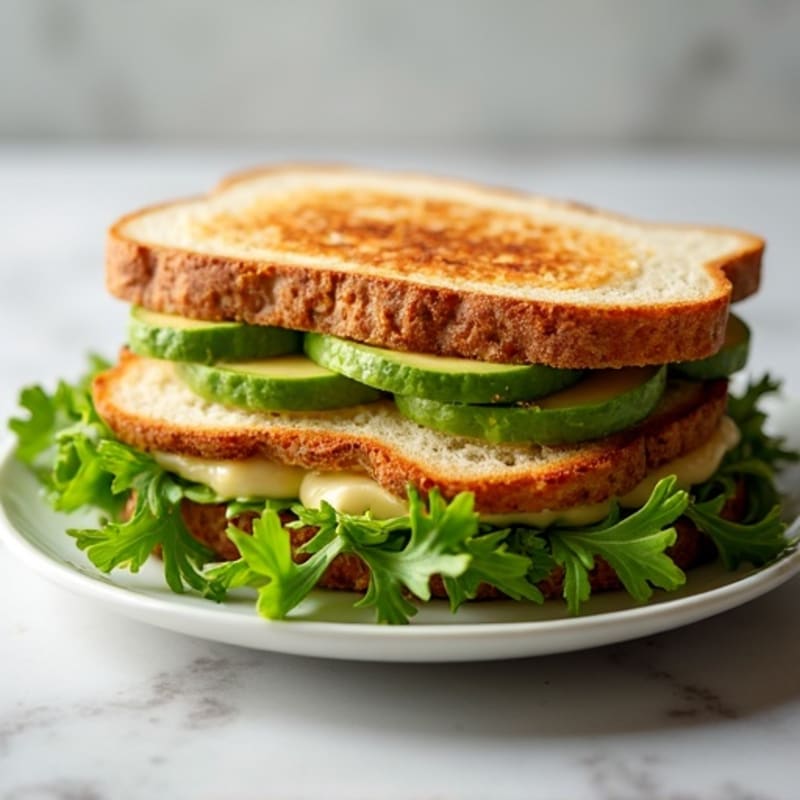 Grilled Chicken Sandwich with Creamy Avocado and Fresh Greens