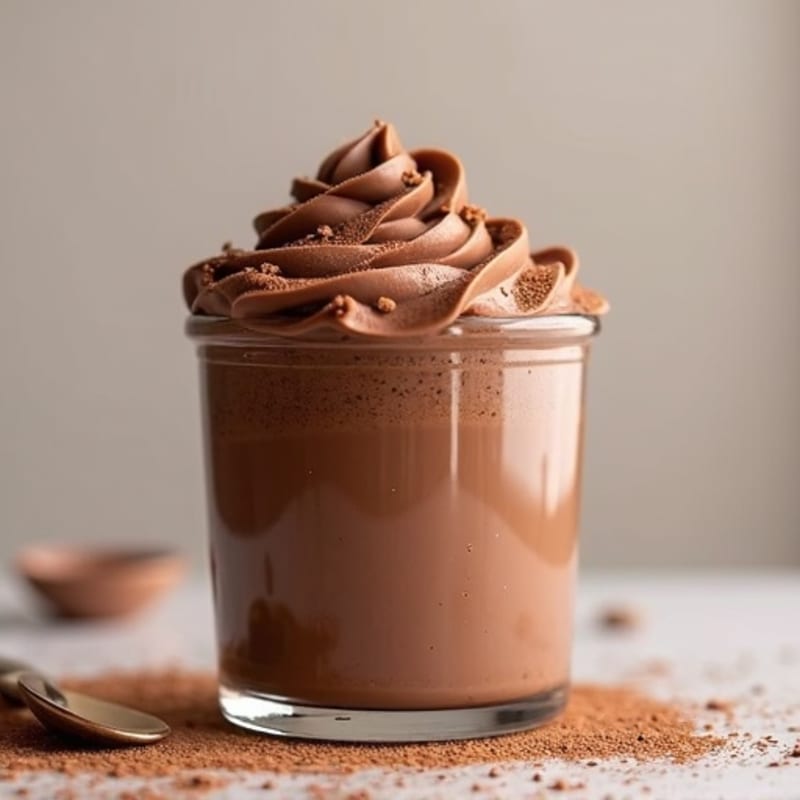 Silky Chocolate Protein Pudding with Almond Butter