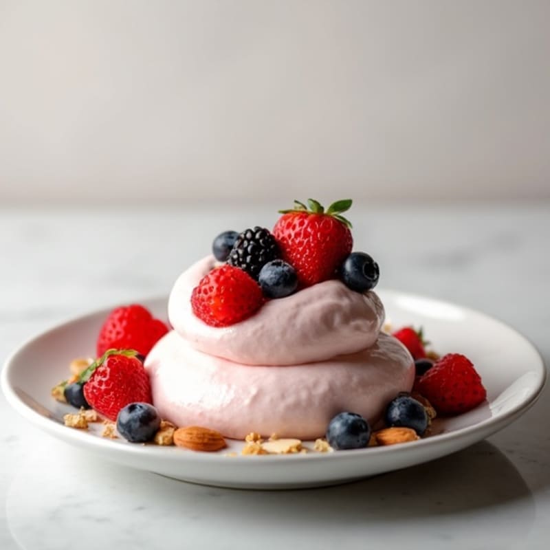 Silky Greek Yogurt Protein Mousse with Fresh Berries