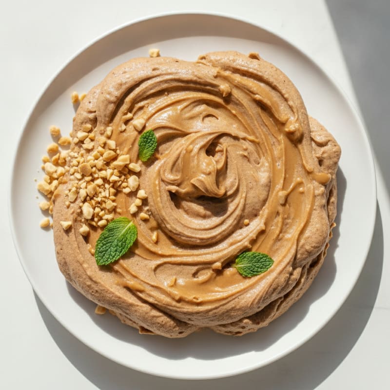 Silky Chocolate Protein Mousse with Peanut Butter Swirl