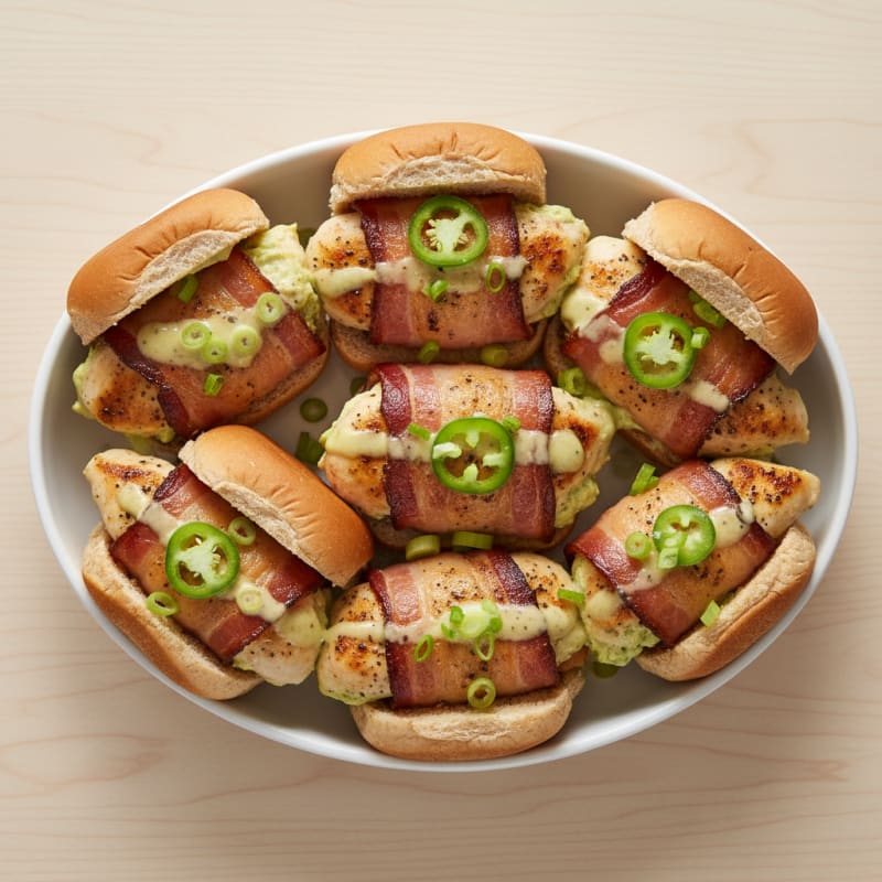 Bacon-Wrapped Jalapeño Sliders