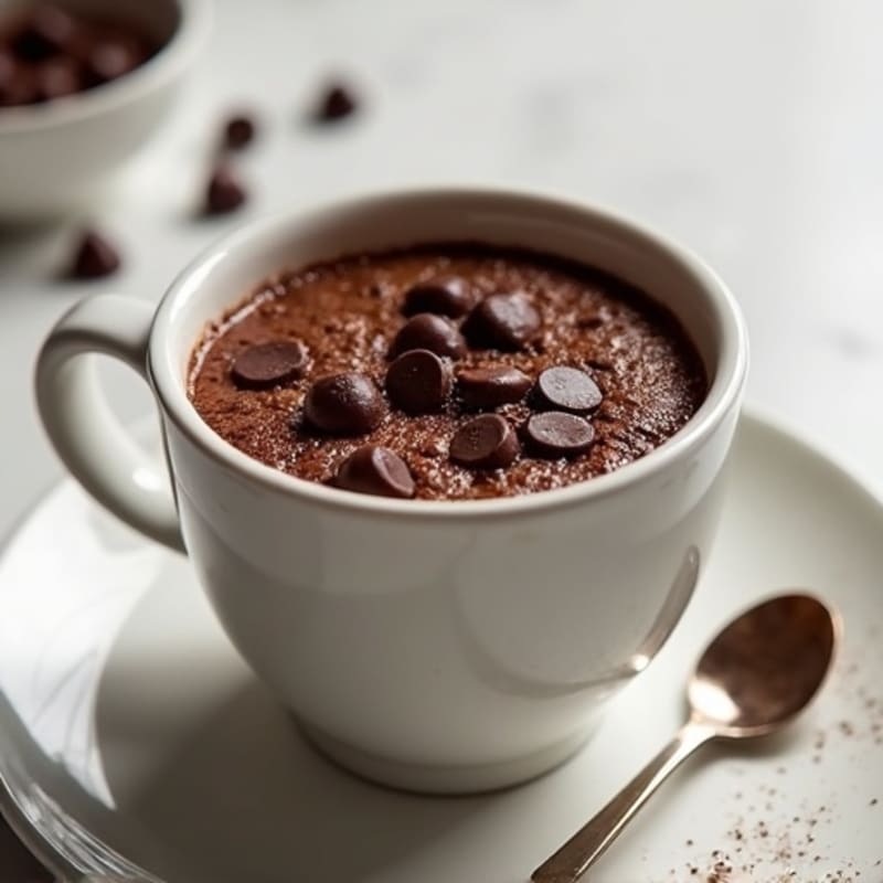 Flourless Double Chocolate Protein Mug Cake
