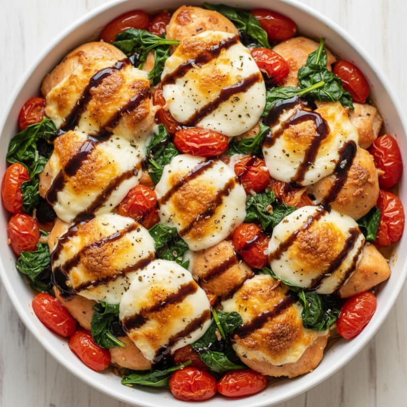 Chicken Mozzarella Tomato Bake