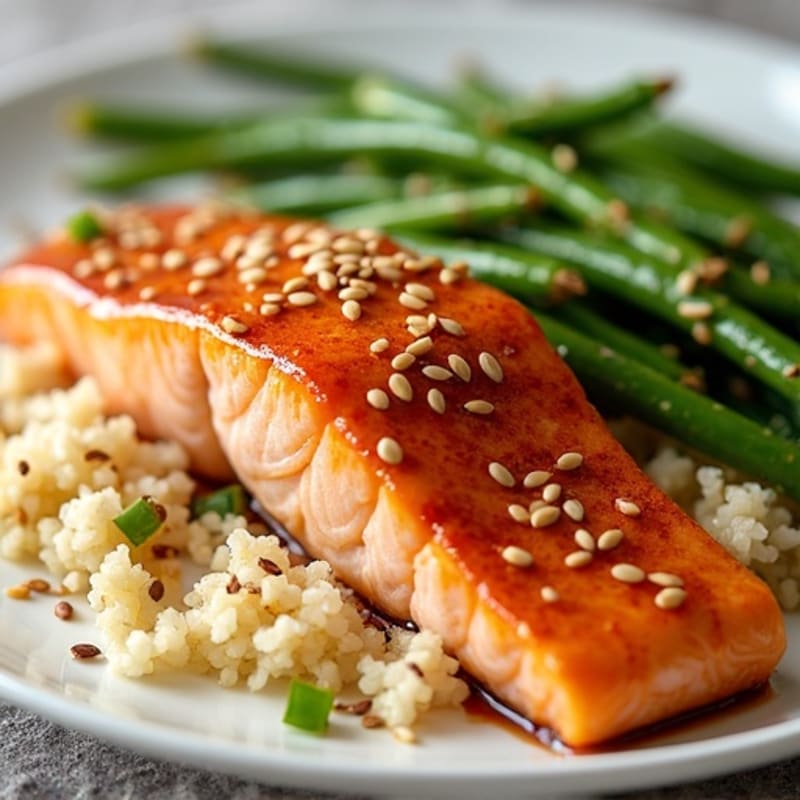 Honey-Ginger Glazed Salmon with Sesame