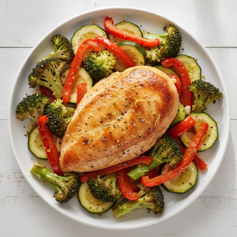 Lemon Herb Roasted Chicken and Veggies