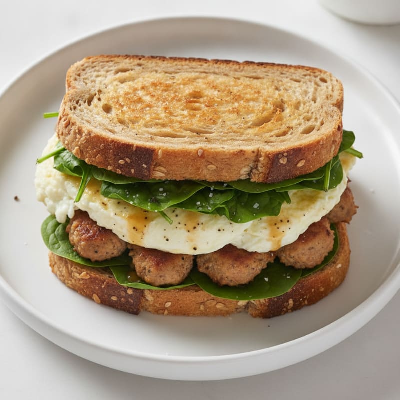 Turkey Sausage and Egg White Sandwich