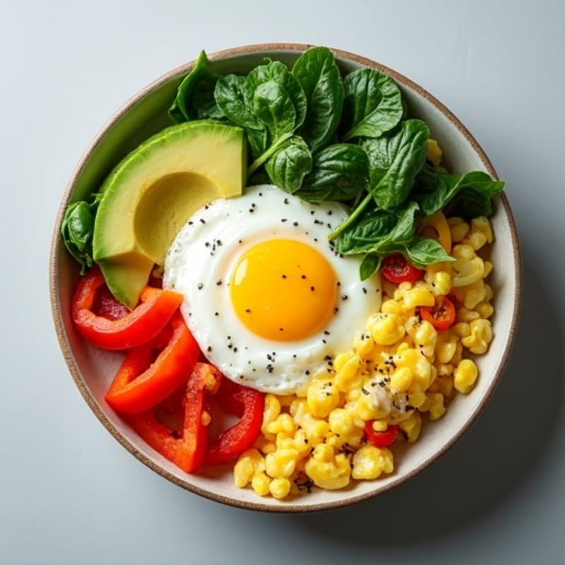 Protein-Packed Veggie and Egg White Scramble Bowl
