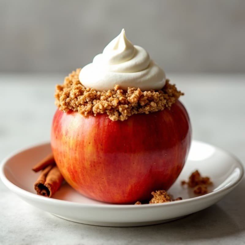 Cinnamon Baked Apple with Crispy Oat Crumble