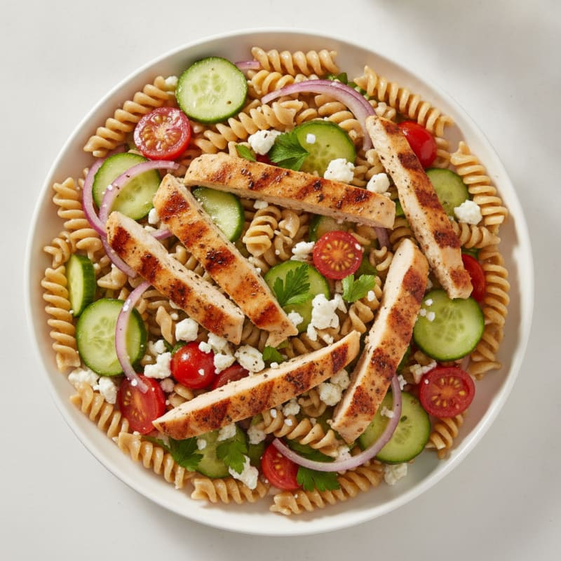 Lemon-Herb Chicken Pasta Salad