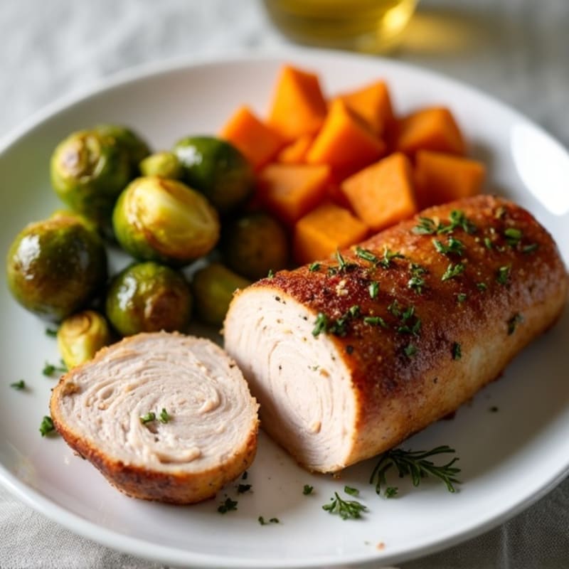 Healthy Garlic Herb Roasted Pork Tenderloin