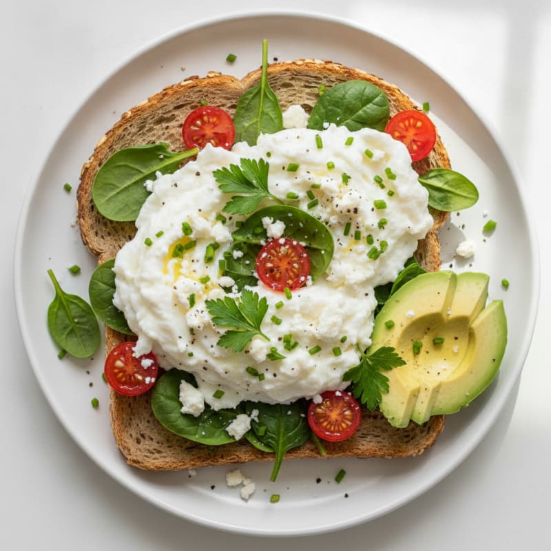 Fluffy Egg White Scramble with Garden Herbs