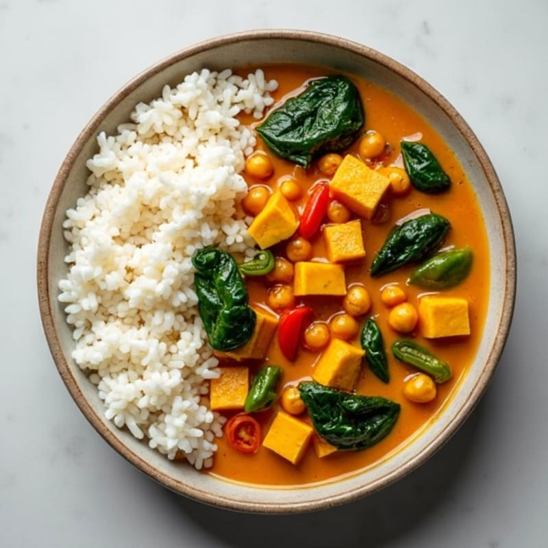 Creamy Coconut Chickpea and Spinach Curry