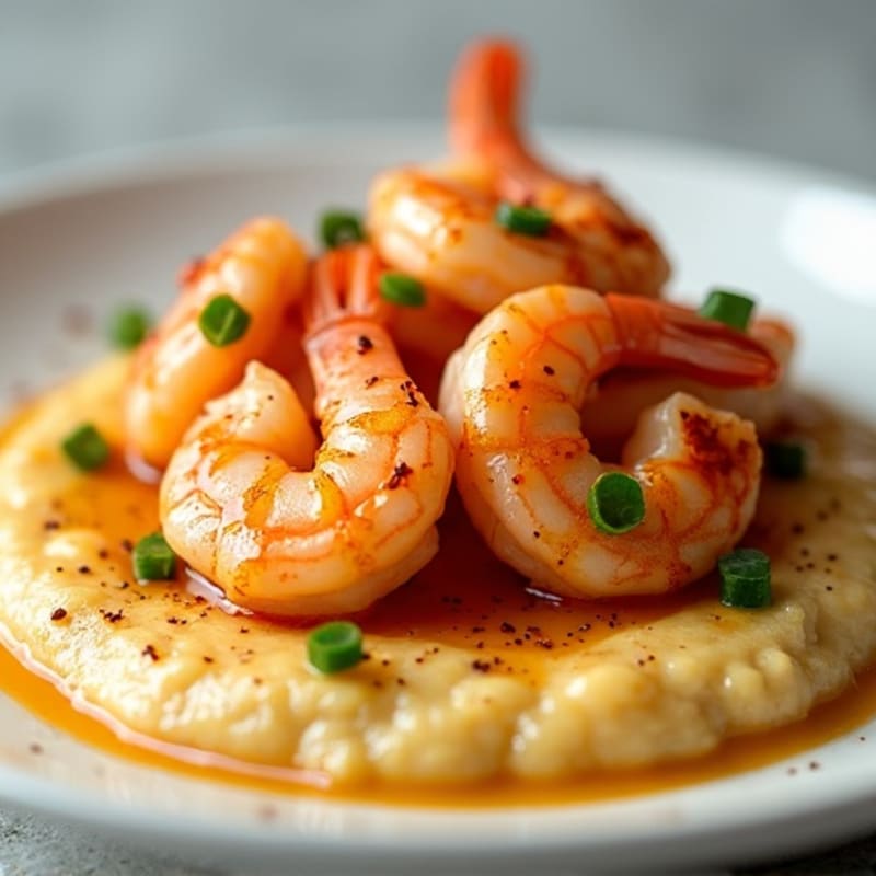 Healthy Cajun Shrimp with Creamy Grits