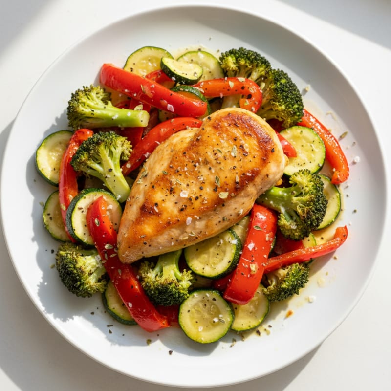 Lemon Herb Roasted Chicken and Veggies