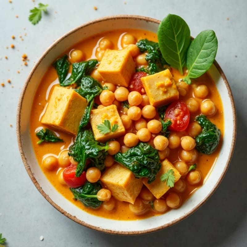 Creamy Chickpea and Spinach Curry