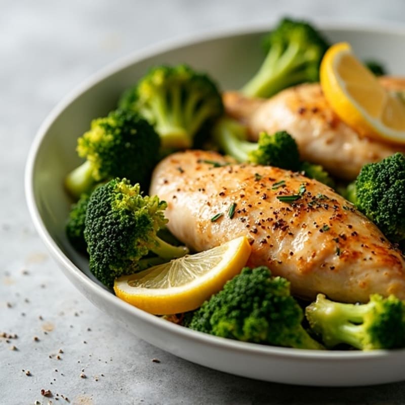 Sheet Pan Lemon Garlic Chicken and Roasted Broccoli