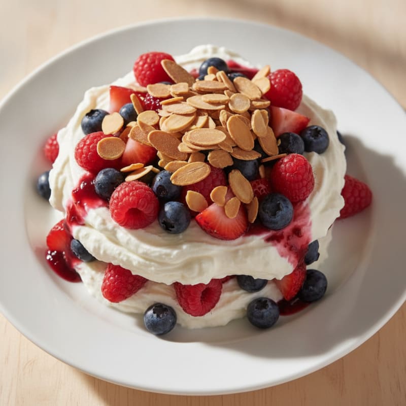 Greek Yogurt Protein Parfait with Mixed Berries
