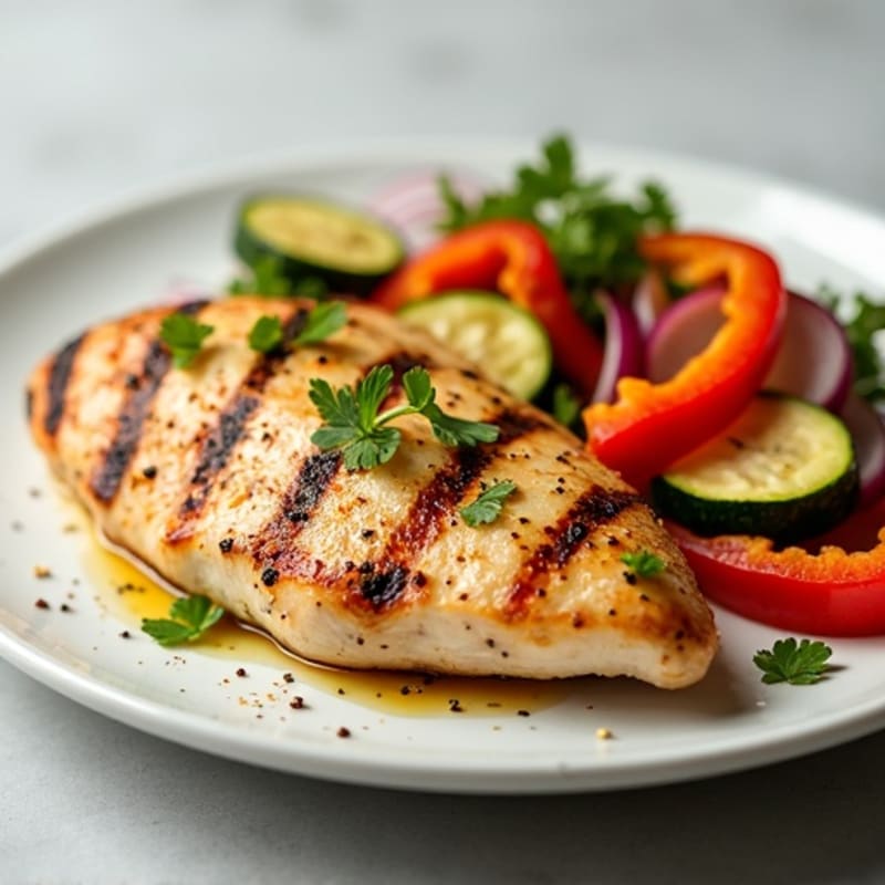 Grilled Chicken Breast with Roasted Vegetables