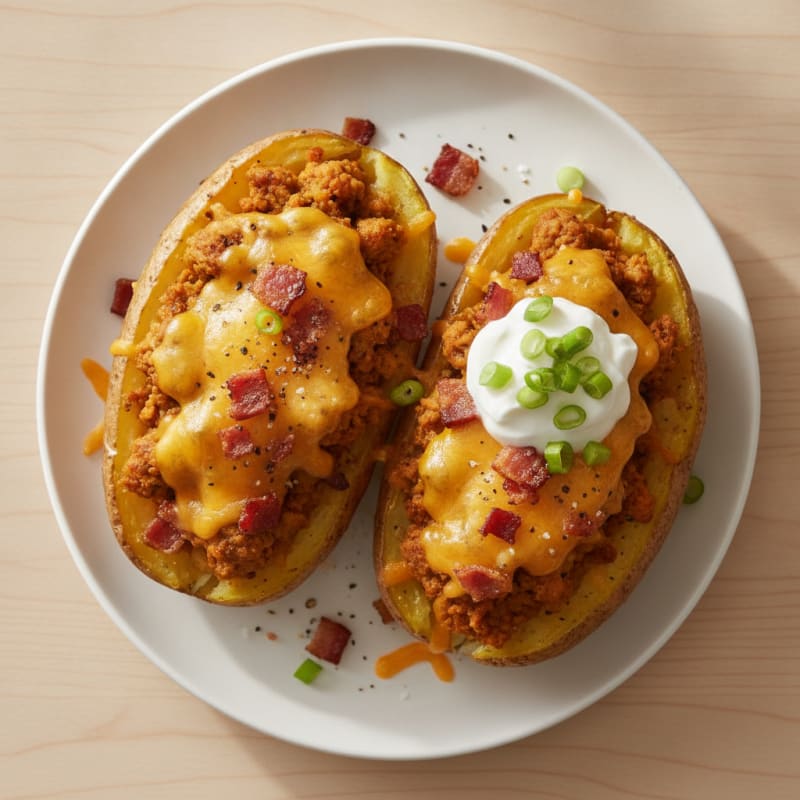 Bacon Cheddar Stuffed Potatoes