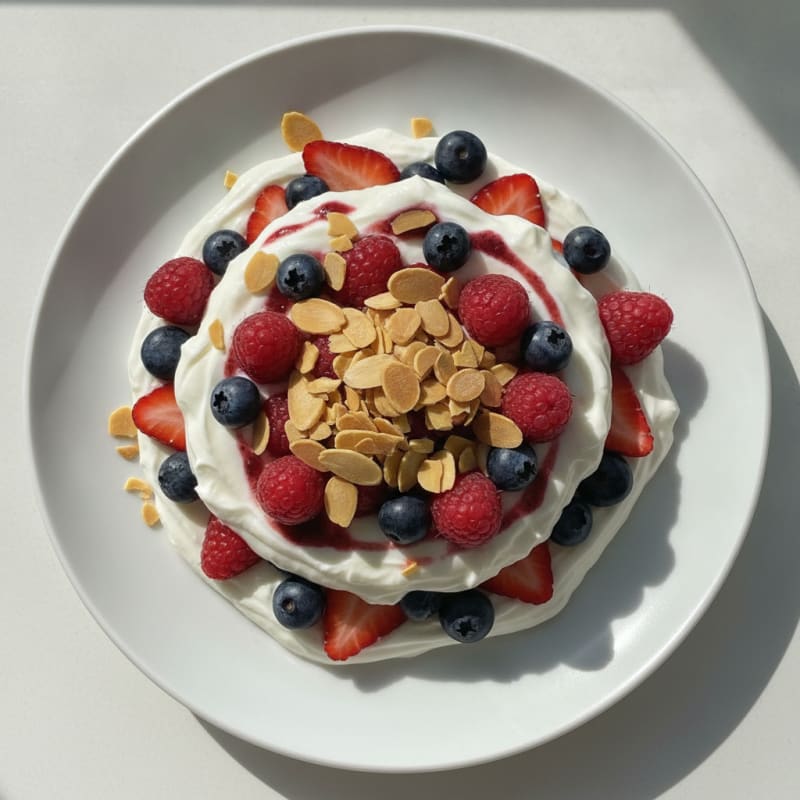 Vanilla Greek Yogurt Protein Parfait with Mixed Berries