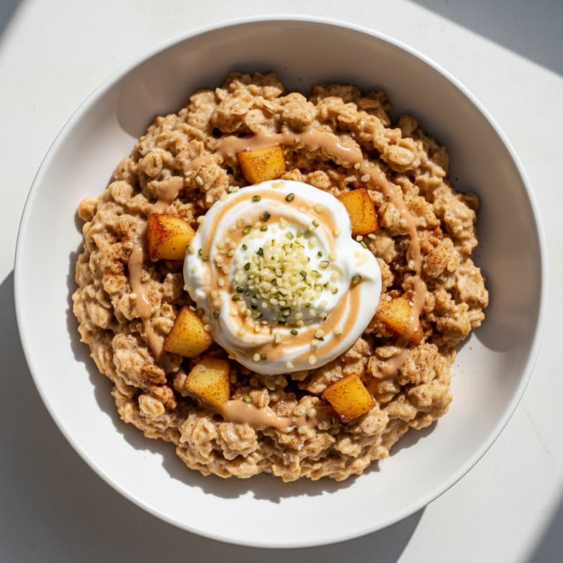 Creamy Spiced Apple Oatmeal Bowl