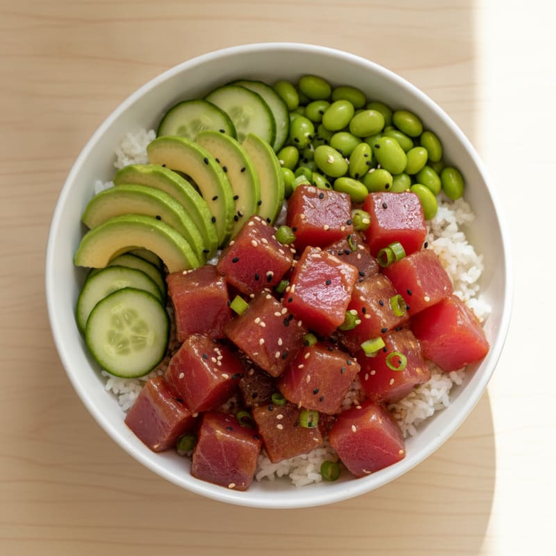 Ahi Tuna Hawaiian Poke Bowl