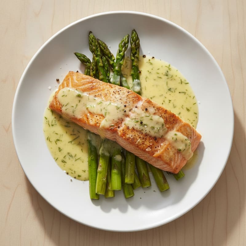 Baked Salmon with Lemon-Dill Sauce