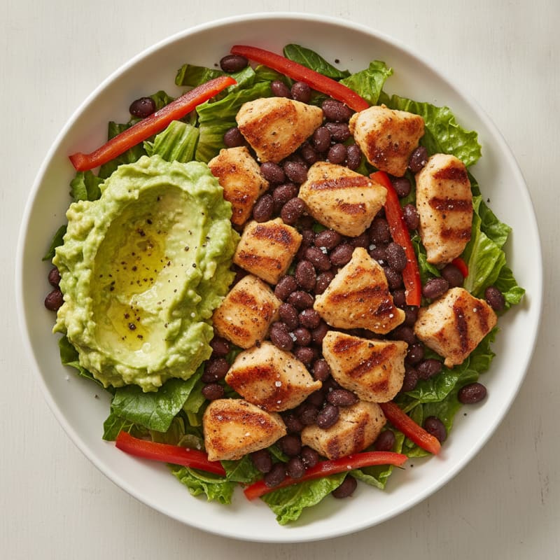 Chicken and Black Bean Avocado Bowl