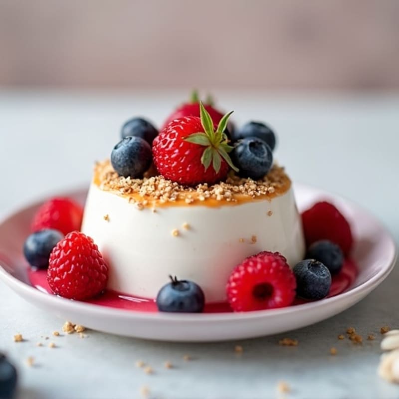 Silky Greek Yogurt Protein Mousse with Berries