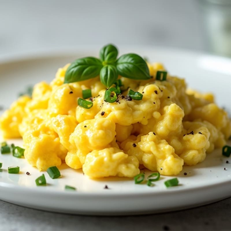 Fluffy Herb-Whipped Scrambled Eggs