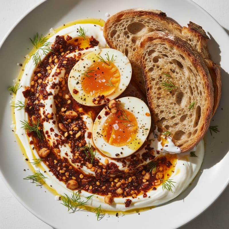 Jammy Eggs with Chili Crisp