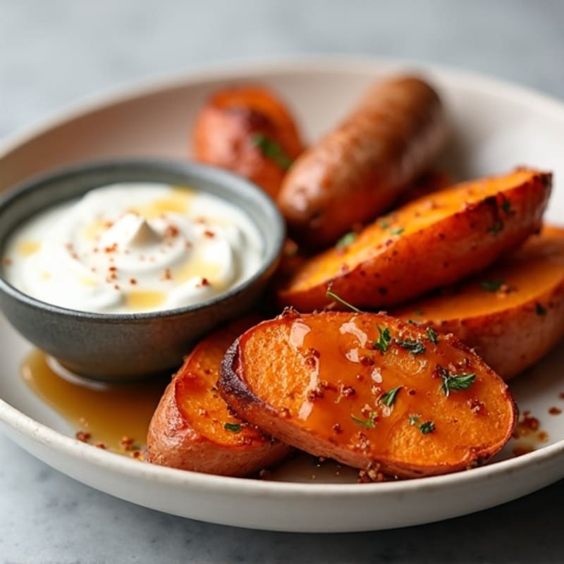 Cinnamon Maple Roasted Sweet Potato Wedges