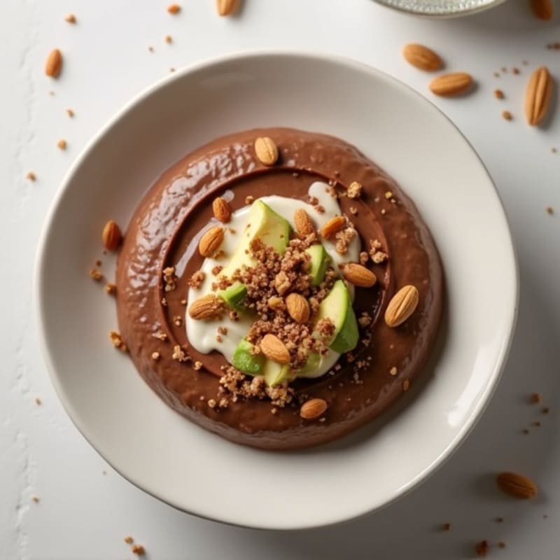 Creamy Chocolate Protein Pudding with Peanut Butter Swirl