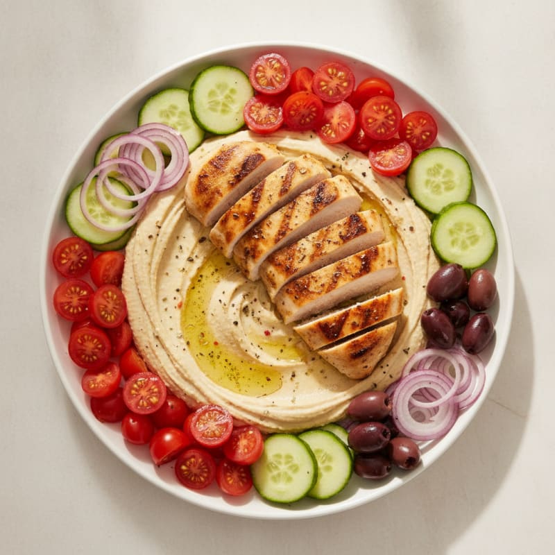Mediterranean Hummus Vegetable Platter